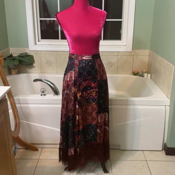 Free People Sweet Dreams Maxi Skirt Size 14 Boho Gypsy - Picture 9 of 15